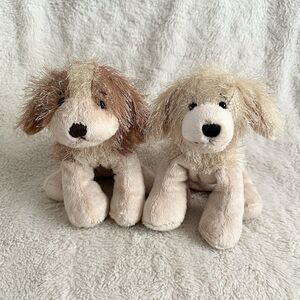 Ganz Webkinz Dog Lot Of Two Fuzzy Cocker Spaniel Golden Retriever No Code